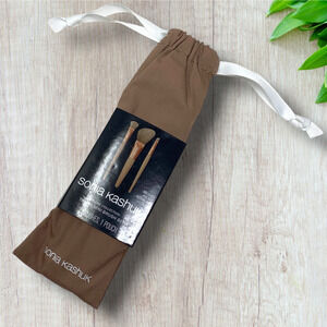 NEW Sonia Kashuk Explore Collection Mini Brush Set 3 pc Eye Face Liner Pouch